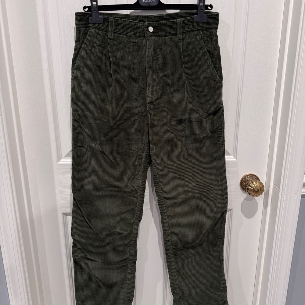Kith Mens Green Corduroy Pants size S (fits 30-32)